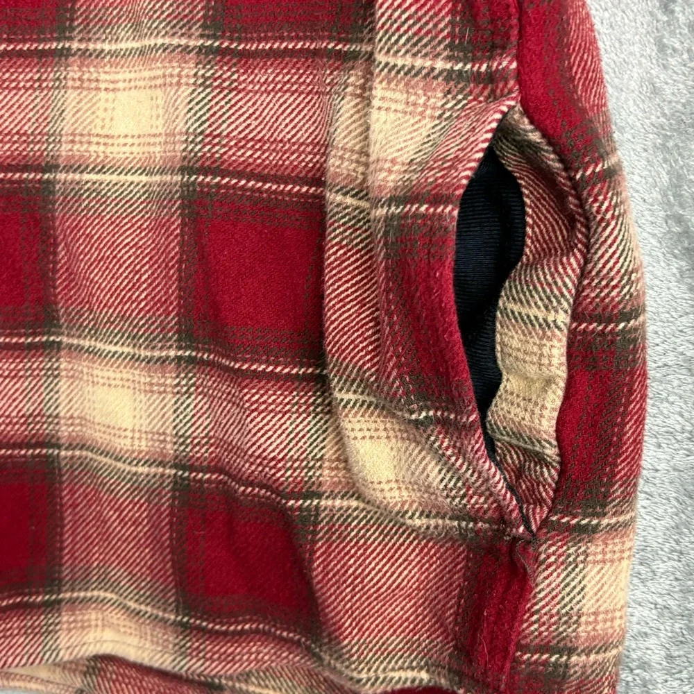 Orvis Shirt Men XXL Red Plaid Heavyweight‎ Flannel Shacket Chore Outdoors